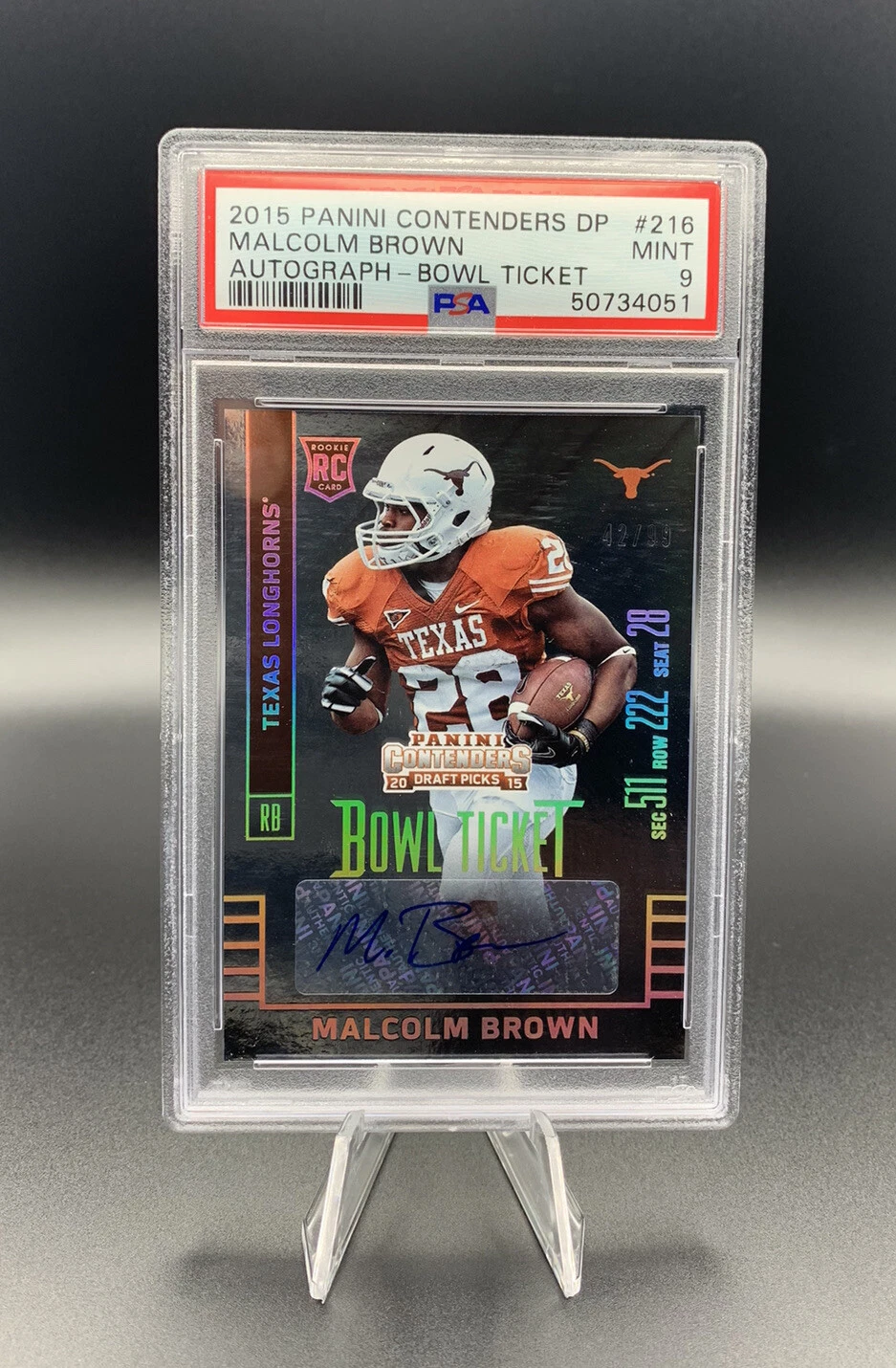 Malcolm Brown Panini Contenders Draft Picks #216 Autograph-Bowl Ticket