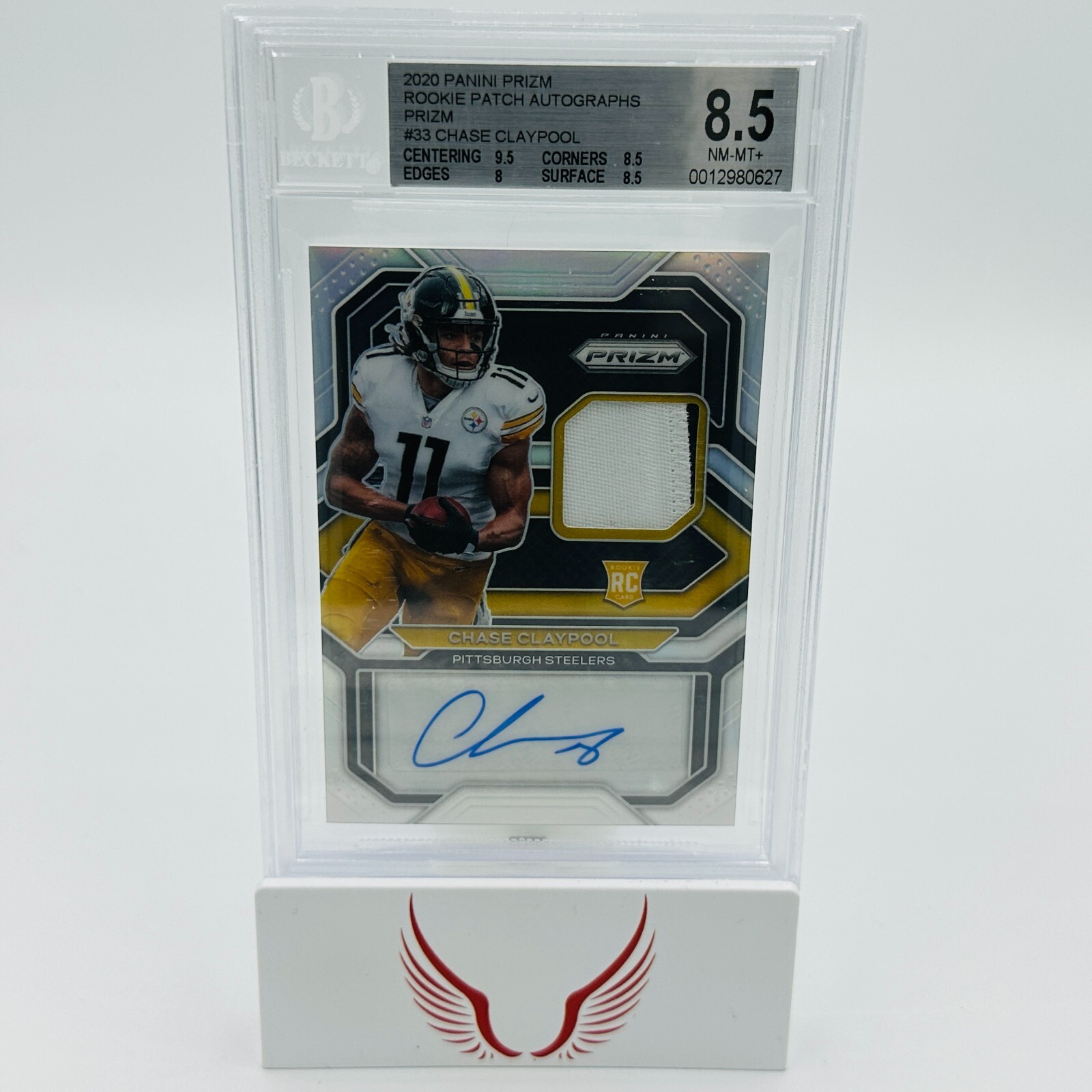 Chase Claypool Panini Prizm Rookie Patch Autographs #33 Gold