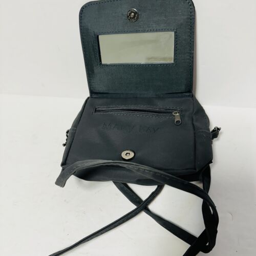 Mary Kay Gray Makeup Travel Bag Crossbody Purse 6" 2 Zips Mirror - Picture 3 of 12