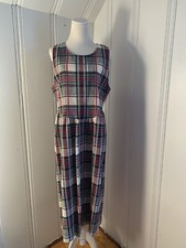 Vintage 60s Pendleton Wool Dress Size 12 Jumper Plaid Made In The USA Fast Ship