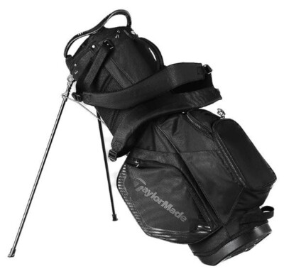 TaylorMade Pro 8-Way Carry Stand Golf Bag Black w/ Rain Hood New