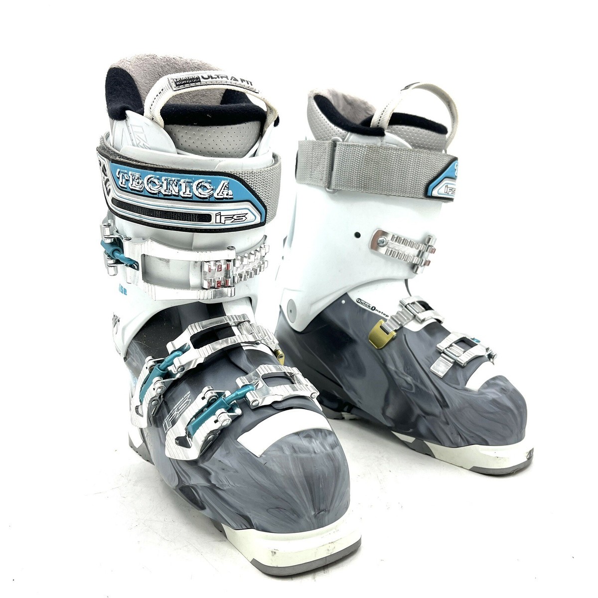 Tecnica Cochise W90 White Gray Downhill Alpine Ski Boots Women's Size