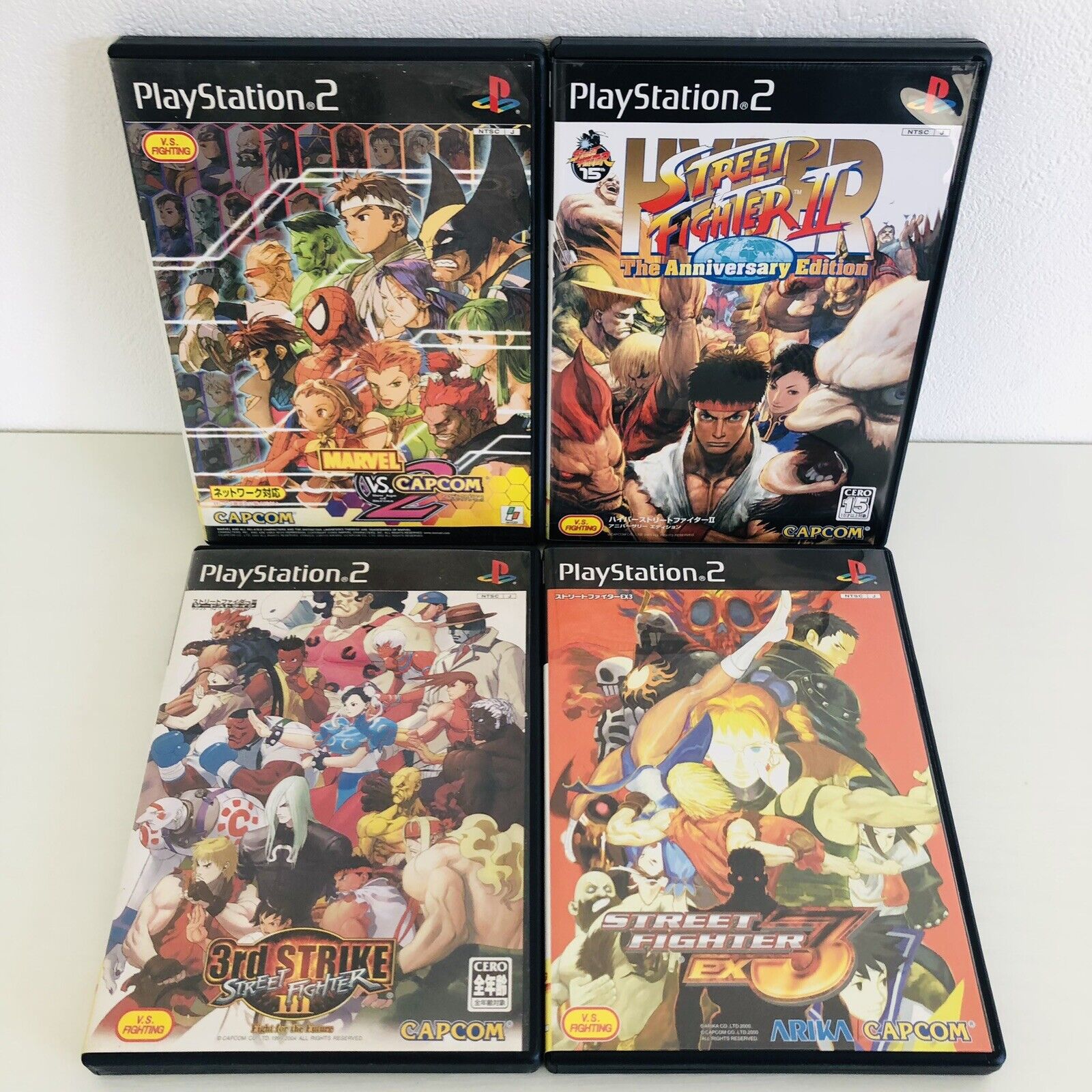 SONY PS 1 2 3 Street Fighter ZERO 1 2 3 & EX plus α & Marvel VS. Capcom 2 3  set