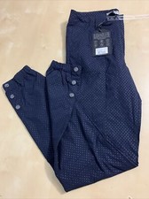 Anatomie Faye Ladies Small Navy Ambossed dot Stretch Lighweight Ankle Snap Pants