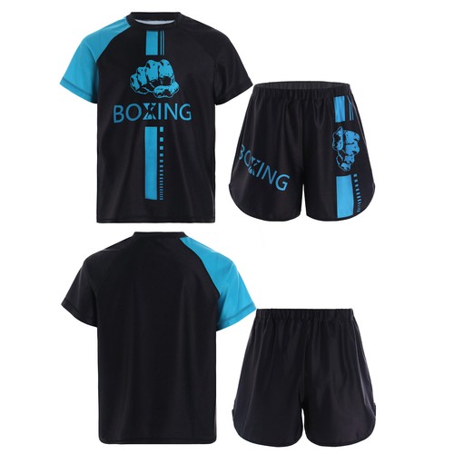 Kids Boy T-shirt With Shorts Running Tracksuit Daily Top And Short Pants Show - Picture 16 of 39