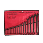 16pcs Combination Wrench Set, Metric 6mm to 32mm w/ Roll Up Pouch Raised Panel