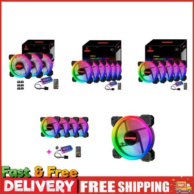 COOLMOON 12cm RGB kleiner 6 Pin leiser PC Gehäuselüfter mit Controller Kit