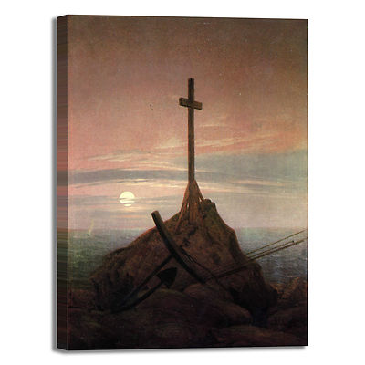Caspar Ostseekreuz Design Bild Druck Leinwand Gemälde Rahmen Wohnkultur