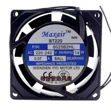MAXAIR BT220 8025B2HL AC220V-240V 14W 0.07A Cooling Fan