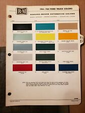 1964 Ford Color Chart