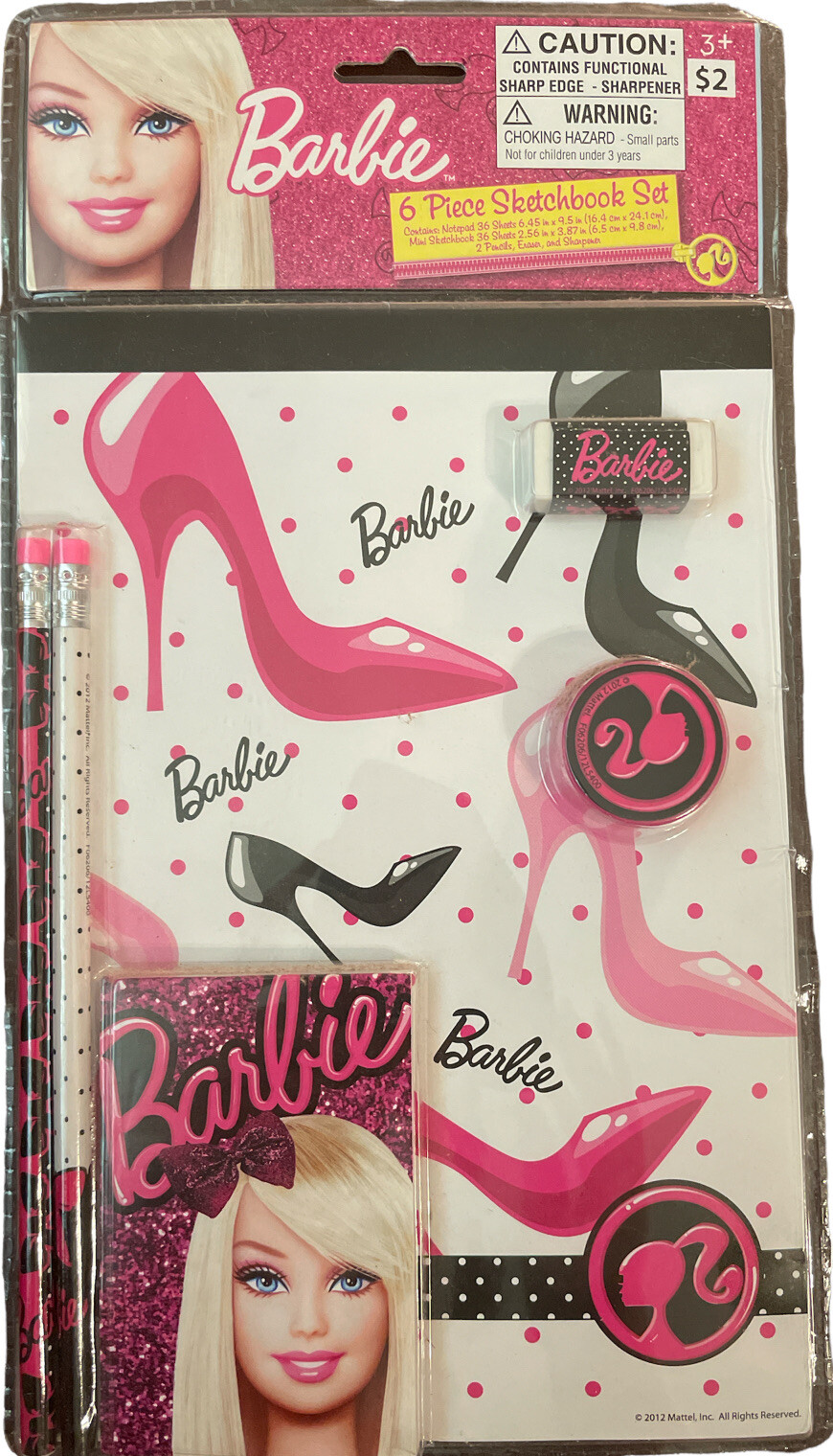 Barbie Sketchbook Set with Pencils Notepad Eraser and Sharpener-image