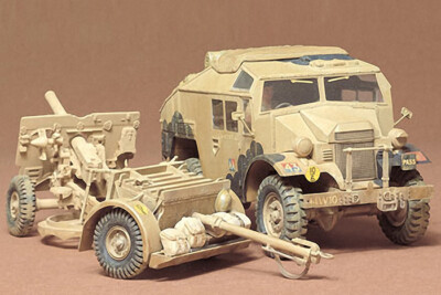 Tamiya Model kit 1/35 British 25 Pdr Gun/Quad Kit