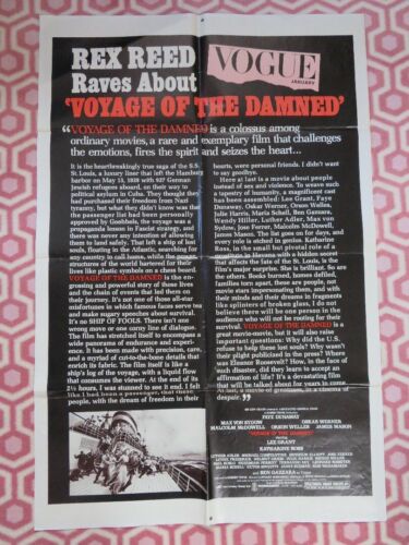 VOYAGE OF THE DAMNED  FOLDED US ONE SHEET POSTER  LEE GRANT KATHARINE ROSS 1976 - Afbeelding 1 van 9