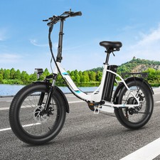 20" 48V Foldable Electric Bike Peak 500W 50Miles 20MPH E Bikes with LCD Display