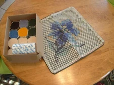 Shillcraft/Readicut 100% 6PLY WOOL 18" Prebacked Pillow Kit  #386 Alpine Flower