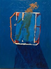 RYAN WARD MODERNIST ABSTRACT EXPRESSIONIST EVOCATIVE PAINTING ON CANVAS
