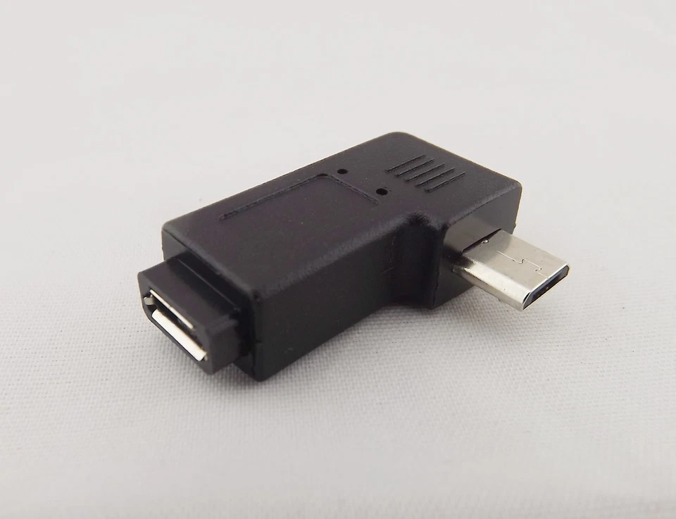10pcs Micro 5-Pin USB Male To Female Jack USB 2.0 Left Angle Connector Adapter - Image 2 of 4
