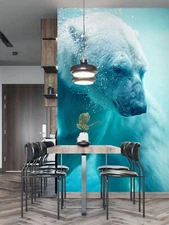 3D Polar Bear G10598 Wallpaper Wall Murals Removable Self-adhesive Honey