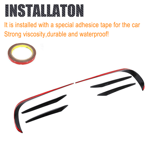 6PCS REAL CARBON Front Bumper Splitter Canard Fins For Benz W213 E400 E43 17-19 - Bild 10 von 12
