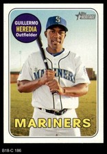 2018 Topps Heritage #186 Guillermo Heredia Mariners 8 - NM/MT