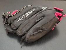 Mizuno Finch 11" Pink and Black Right Hand Throw RHT Leather Glove GPP 1105F1