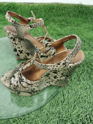 JEFFREY CAMPBELL DAMEN KEILABSATZ SANDALEN N 36 FARBE PYTHON