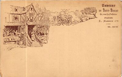 CPA PARIS 9. Taverne du Petit-Pouget. 42, rue le Pelletier (574311)