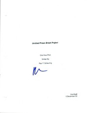 Dominic Purcell Signed Autographed PRISON BREAK Pilot Episode Script COA AB