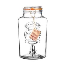 Kilner Clip Top Drinks Dispenser - Sodalime Glass, Controlled Tap Pouring - 5 L