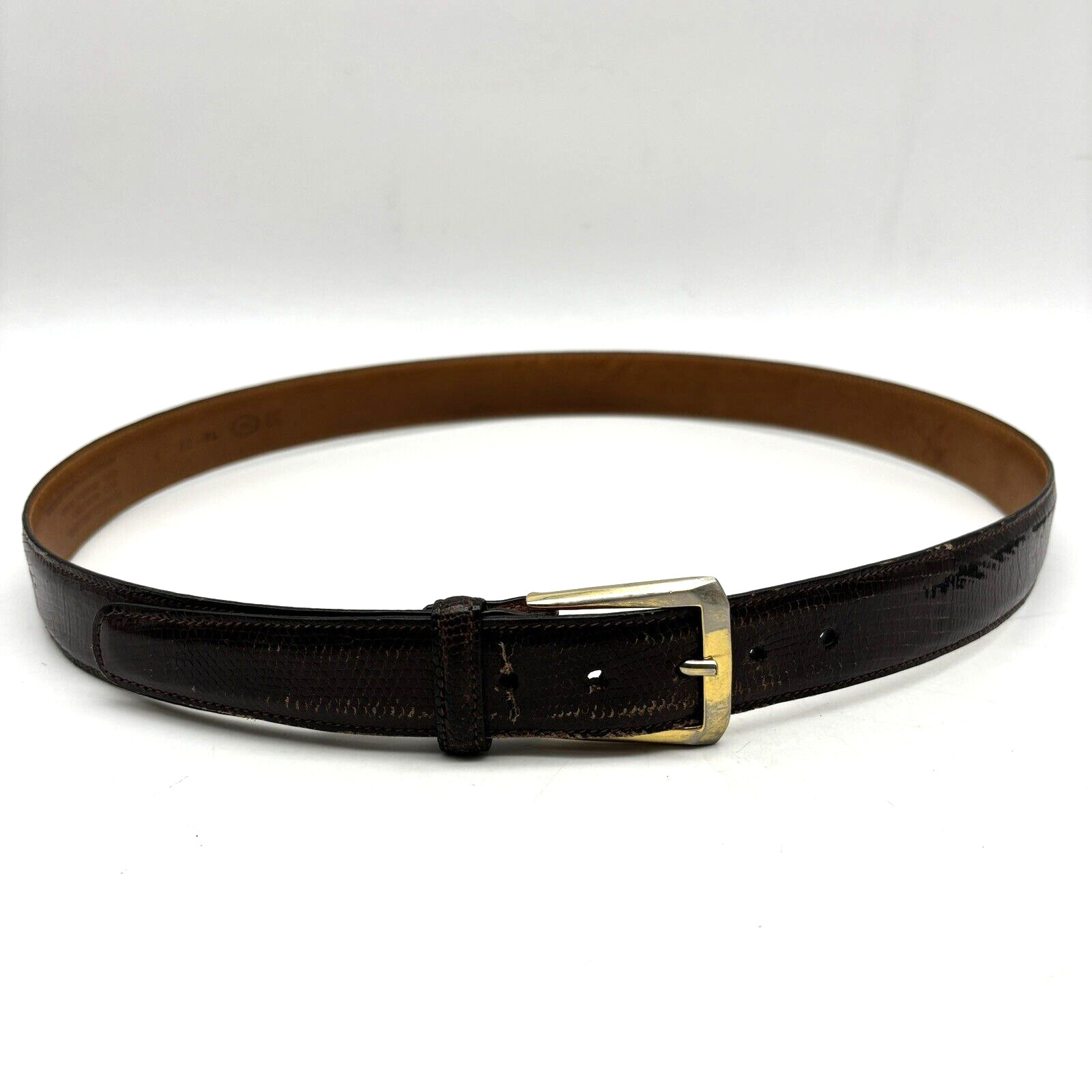 Trafalgar TX095 Brown Java Lizard Leather Dress B… - image 4