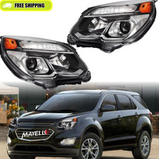 For 2016-2017 Chevy Equinox Halogen Projector Headlights Headlamps Left+Right