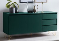 Sideboard Mit 2 TüRen, 3 Schubladen GrüN/Gold Buffets Wohnzimmerschrnak Anrichte