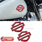 Harley CVO Custom Tank Logo Emblems, Gloss Red & Black Double Layer (set of 2)