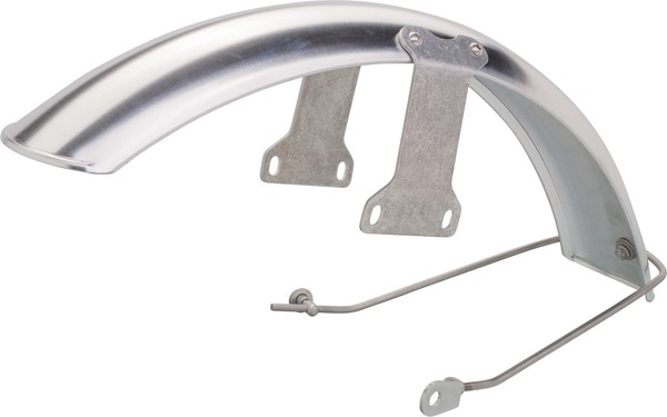 "SR500 Kedo 19\" Alu-KotflüGel 'Long' Blank, Alu-Halter GebüRstet, Scheibe Links"-image