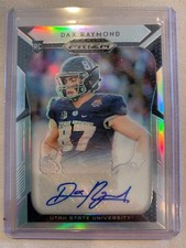 2019 Panini Prizm Draft Picks Dax Raymond Silver RC Auto. Utah State/Bears