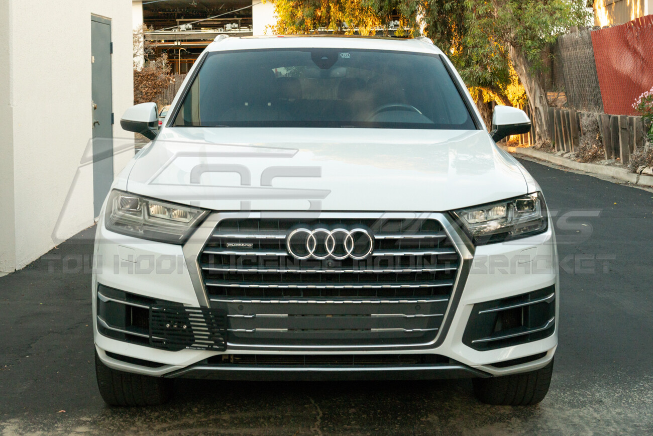 EOS For 1719 Audi Q7 Full Sized Front Bumper Tow Hook License Plate