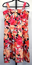Scarlett Floral Tank Dress Plus Size 13/14 Zip Back Cotton, Spandex & Polyester