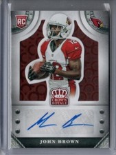 2014 Panini Crown Royale JOHN BROWN RC Rookie Bronze Pyramid /75 Auto Card
