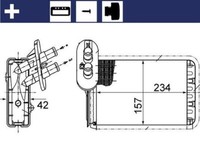 Mahle AH 164 000S WäRmetauscher, Innenraumheizung FüR Ford Seat VW