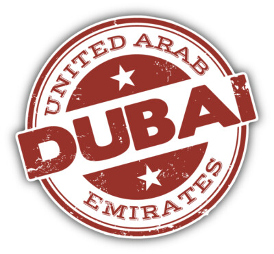 Autoaufkleber Dubai United Arab Emirates UAE Reise Stempel K665 Sticker-12cm