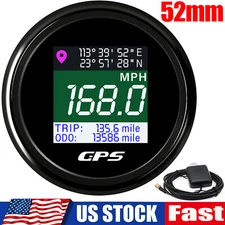 52MM Digital GPS Speedometer Odometer Gauge for Boat Car Truck Motorcycles US