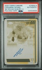 Marketplace image: TOPPS CHROME 1990 TOPPS AUTOS LUISANGEL ACUNA 1/1 PSA AUTHENTIC AUTO AUTHENTIC