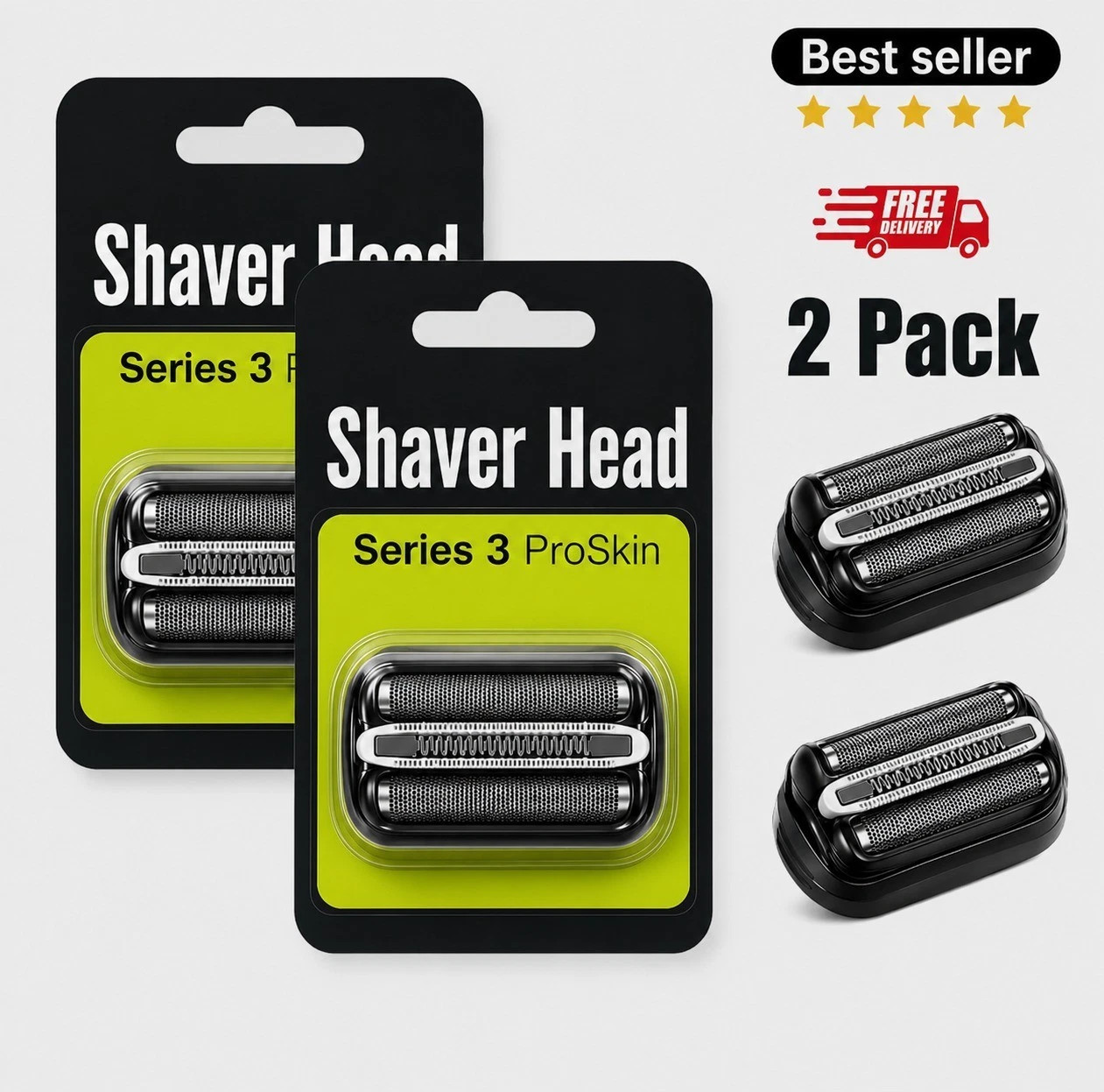 1/2 Pack Braun Series 3 32B Electric Shaver Replacement Foil Cutter Head 2026 UK 2