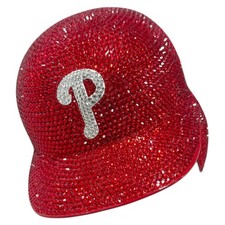 Philadelphia Philles Full Size Authentic Batting Crystal Helmet