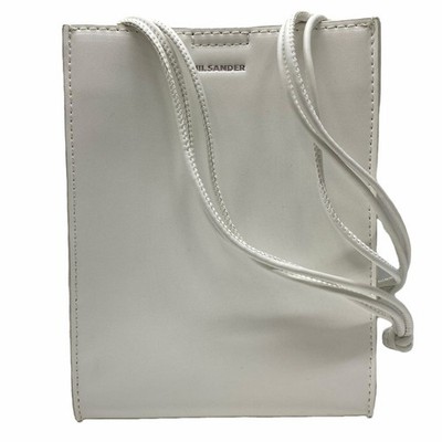 Jil Sander Tangle Small White Leather Shoulder Bag Crossbody Japan