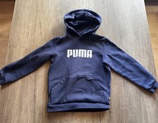 PUMA Kapuzenpullover Kinder Gr. 128 Blau Logo