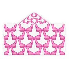 Pink Bow Youth Hooded Towel, Kids Bath Towel, Cute Toddler Towel, Summer ... 