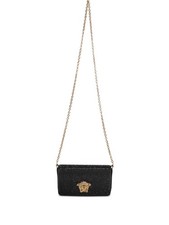 Versace Embelished Black Clutch with Golden Closure