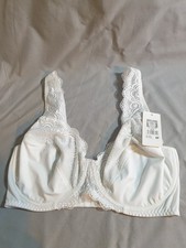 VALBONNE BA9406 WHITE UNDERWIRED LACE BRA 40F BRAND NEW WITH TAGS