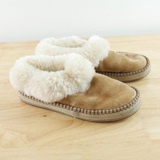Ugg Wrin Slippers Size 6 Shearling Mules Slip On Brown Suede Classic Comfort